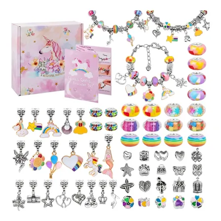 Menina Bijuterias Pulseira Diy Kit 66 Pçs Para Presente