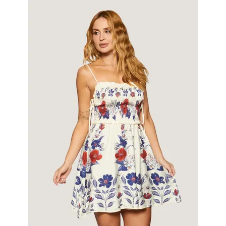 Vestido Curto Floral Lina Farm