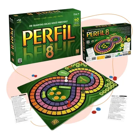 Jogo Perfil 8 Jogo De Tabuleiro Grow 04992