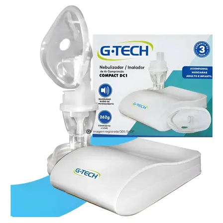 Inalador Nebulizador Compressor G-tech Dc1 Bivolt Portátil