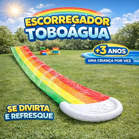 Tapete Escorregador Infantil Inflavél Gigante Jatos De Água