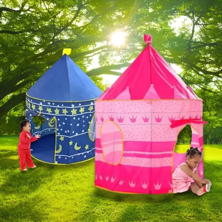 Barraca Infantil Castelo Princesa Principe Cabana Rosa Azul