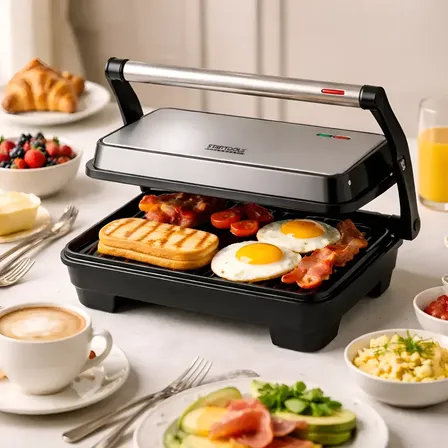 Grill E Sanduicheira Inox Antiaderente Torradeira 127v/220v
