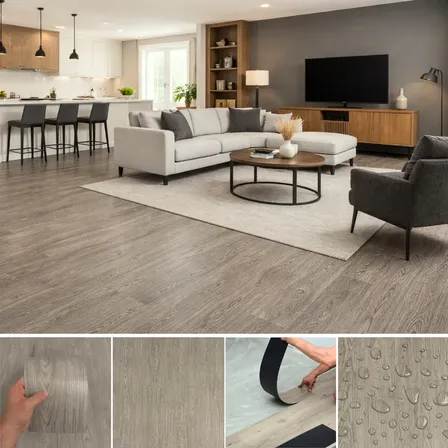 Piso Vinílico Autocolante Régua Adesiva Madeira 1,67m2