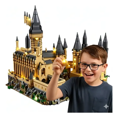 Castelo Medieval Mágico Harry Potter 6369 Peças Com Luzes