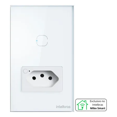 Tomada Com Interruptor Inteligente Etw 1011 Intelbras Branco