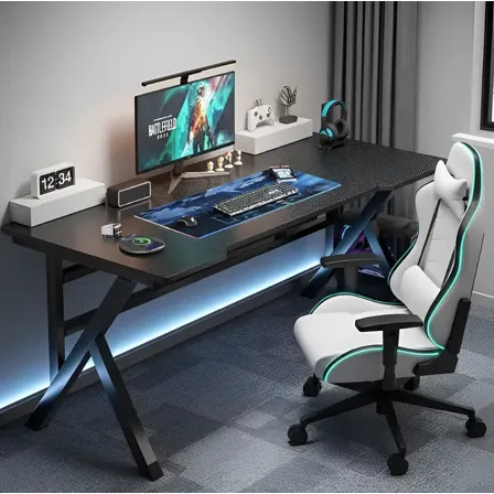 Mesa Gamer 120cm Para Pc Jogos Preta Ou Branca Ideal Estudo