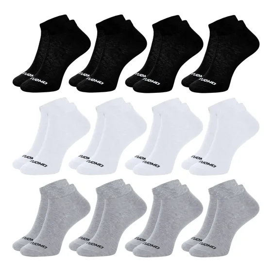 Kit 12 Pares Meia Masculina Cano Curto Soquete Algodão Duomo
