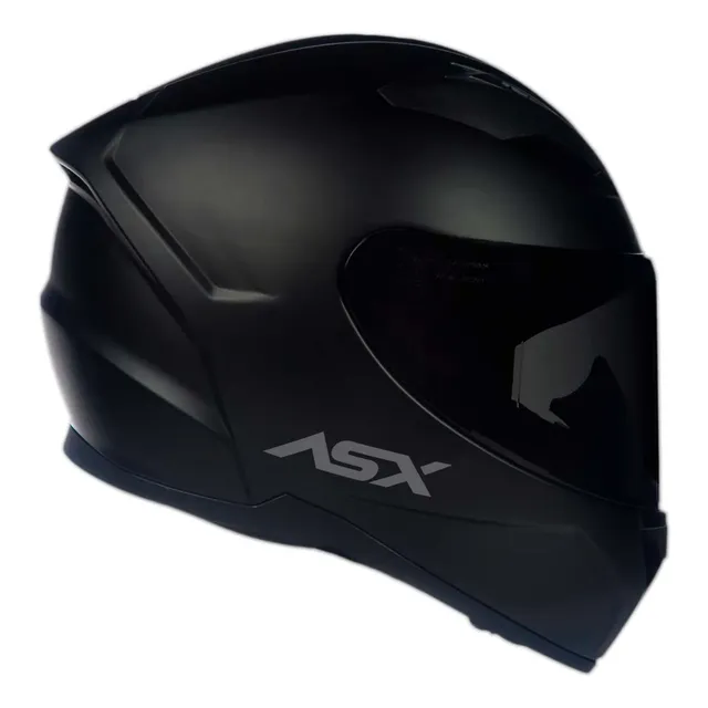 Capacete Asx City Solid Preto Fosco Integral Adulto Preto Monocolor Fosco 57/58