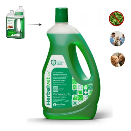 Herbalvet Desinfetante Ourofino 1l Bactericida Viricida