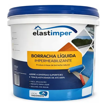 Borracha Líquida Elastimper 3,6kg + 3m De Manta - Cores !!
