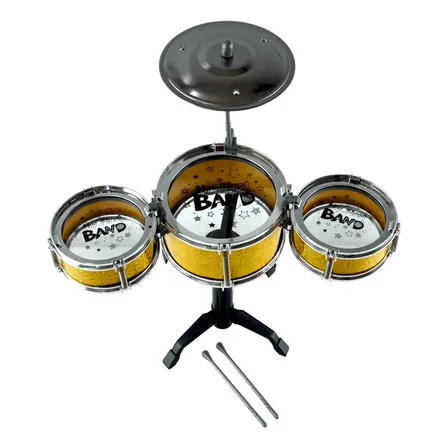 Bateria Infantil Jazz Drum Musical Com Baquetas