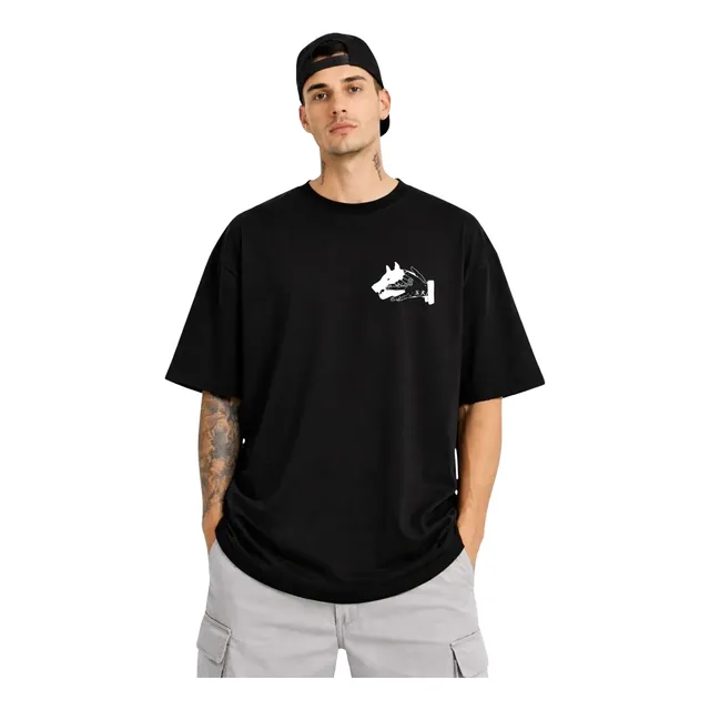 Camiseta Oversized Algodão Masculina Estampadas Estilosas