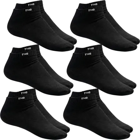 Kit 6 Pares Meia Algodão Lisa Cano Curto Casual G 39/43