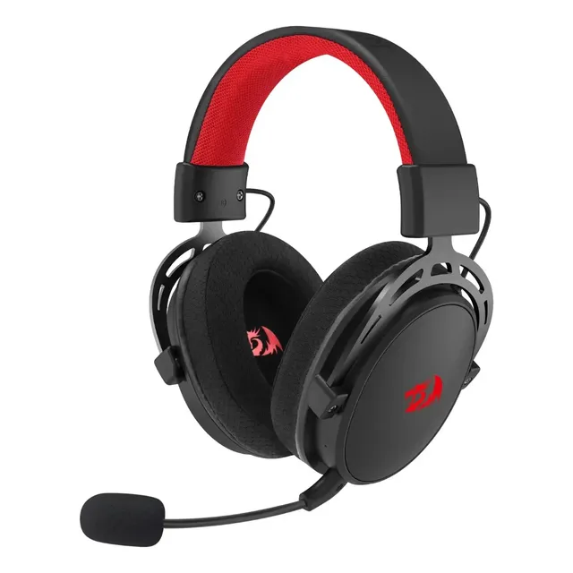 Headset Gamer Redragon Cragblade Pro Preto Sem Fio Preto Preto