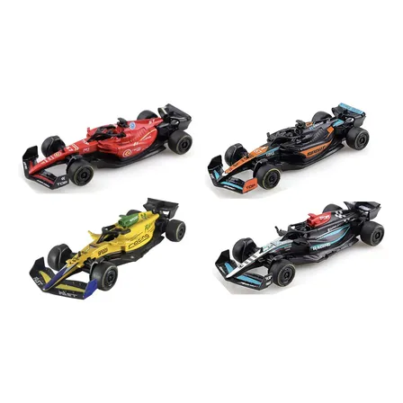 Kit Com 4 Carrinhos Miniatura De Corrida Fórmula 1 1:43 2026