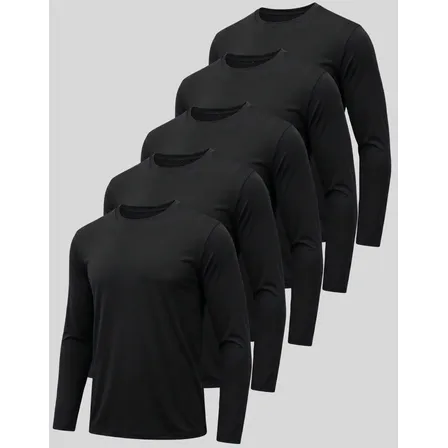 Kit 5 Camiseta Masculina Dry Fit Manga Longa Proteção Uv
