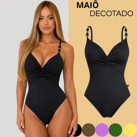 Maiô Feminino Praia Suplex Poliamida Premium Body Comfortáve