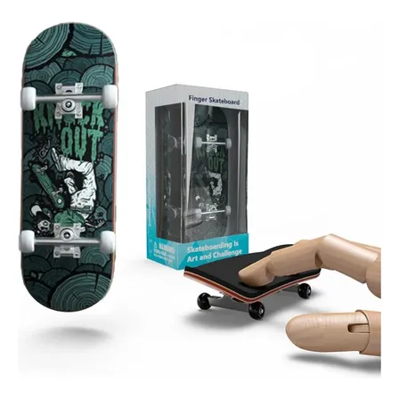 Mini Skate De Dedo Profissional De Madeira Com Rolamento