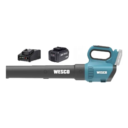 Soprador Wesco De Folhas 18v Com Bateria 4ah Carreg