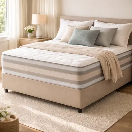 Cama Box + Colchão De Espuma D33 Double Face Territory Casal