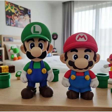 Kit 2 Bonecos Super Mario Bros E Luigi 19cm