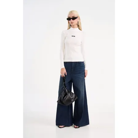 Blusa Manga Longa Canelada Colcci Jeans Feminina