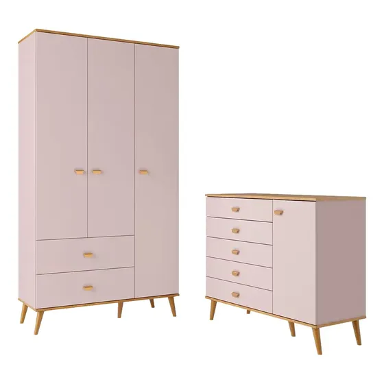 Guarda-roupa Bartira Ternura + Cômoda Bartira Ternura