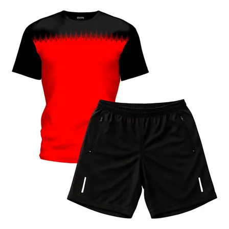 Conjunto Camiseta De Academia + Short Chimpa Com Ziper Cross