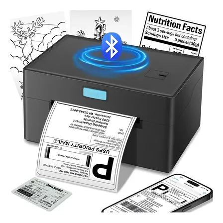 Impressora De Etiquetas Adesivas Bluetooth Código Barras