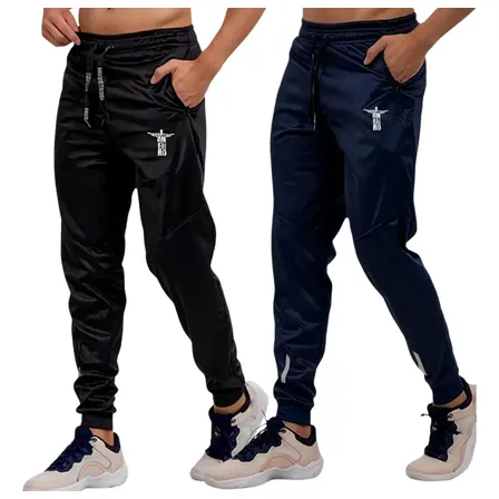 Kit 2 Calça Esportiva Chimpa Punho E Zíper