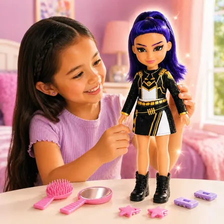 Boneca K-pop Trix Rumi Lilás Aria Infantil Articulada Menina