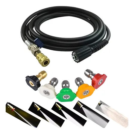 15m Mangueira Bico Registro Engate Rápido Lavadora P/karcher