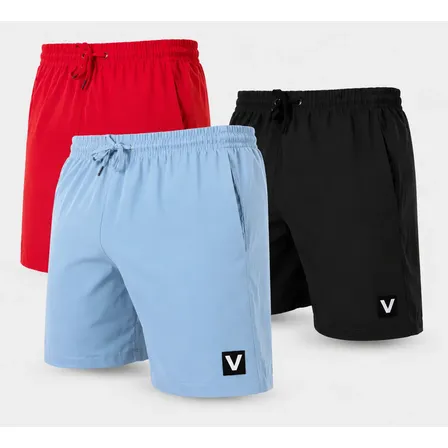 Kit 3 Shorts Masculino Tactel Bermuda Para Treino E Praia