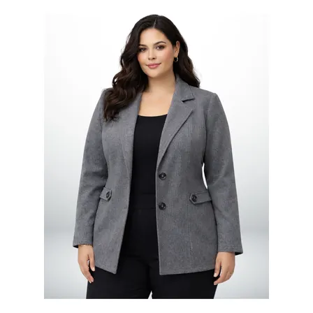 Casaco Sobretudo Plus Size Blazer Social Quentinho Inverno