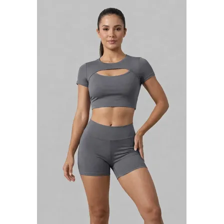 Conjunto Fitness Poliamida Feminino De Academia Mivales