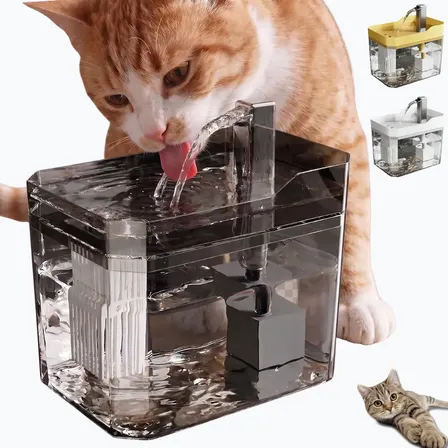 Fonte De Agua Para Gato Cachorro Bebedouro Automático Bivolt 127/220v Cinza-escuro