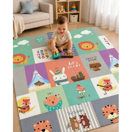 Tapete Tatame Emborrachado Infantil Dobrável Portátil Leve