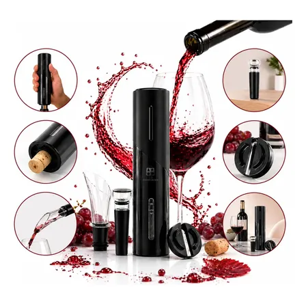 Abridor De Vinho Elétrico Usb Recarregável Saca Rolha