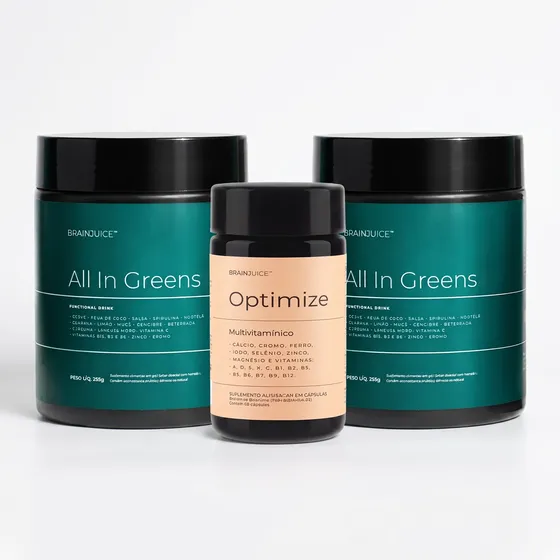 Kit 2 Greens Brainjuice + Multivitamínico Vitamina D2000ui