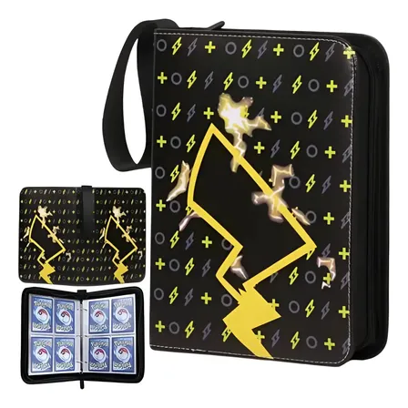 Fichário Porta Cards Pokémon 400 Capa Dura Com Zíper