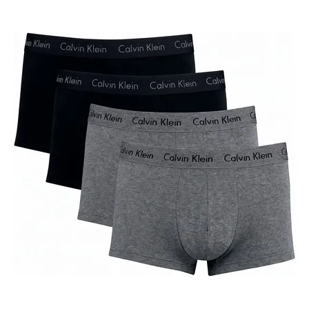 Kit Com 4 Cuecas Boxer Cotton Calvin Klein Original