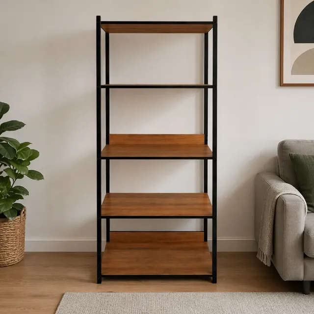 Estante Para Livros Industrial 63cm Mdp Metalon 5 Andares