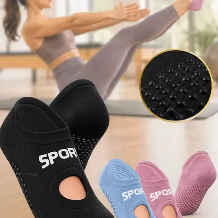 Meia Sapatilha Antiderrapante Pilates Yoga Sport Algodão