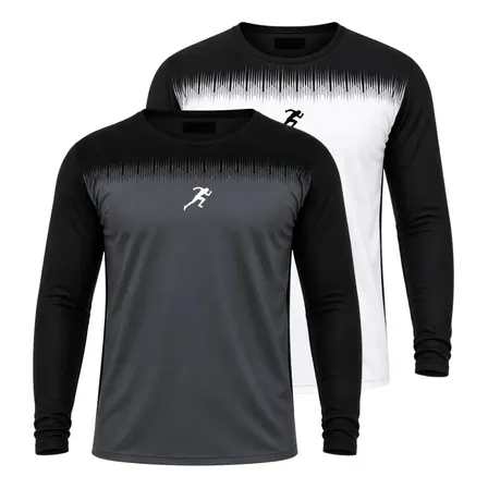 Kit 2 Camiseta Manga Longa Uv Masculina Academia Corrida