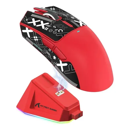 Mouse Gamer Sem Fio Attack Shark X11 Com Base De Carga