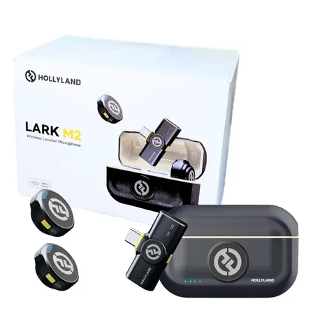 Microfone Lapela Hollyland Lark M2 Duo Duplo Usb-c Original Preto