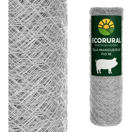 Tela Mangueirão 1,50x50m Fio 18 Porcos Ovelha Cercado Rural