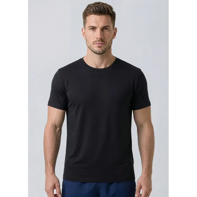 Camiseta Tech Tencel Modal Premium Masculina Clother Preto Basica G Lisa