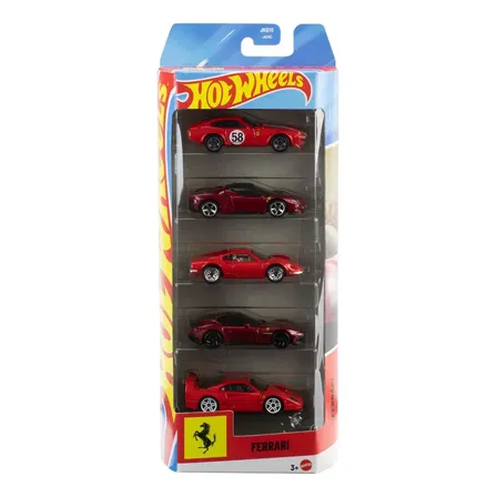 Kit Com 5 Carros Ferrari Hot Wheels 2026 - Jln12 5 - Pack